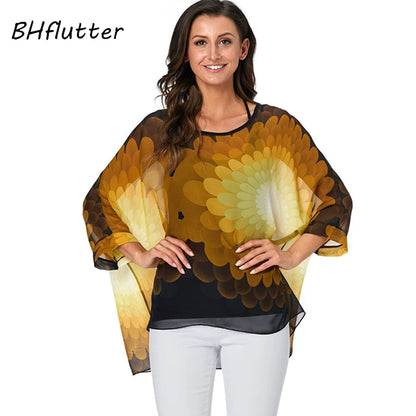 BHflutter Women Blouses Plus Size 2019