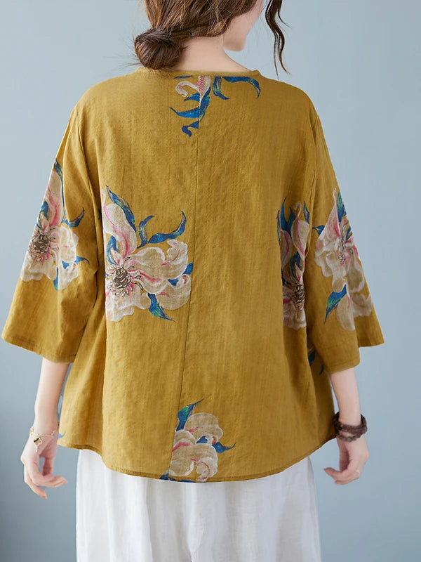 Asymmetric Cotton Linen irt T-irt Summer