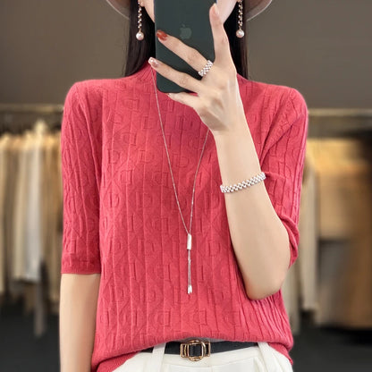 Spring New Semi-High Collar Three