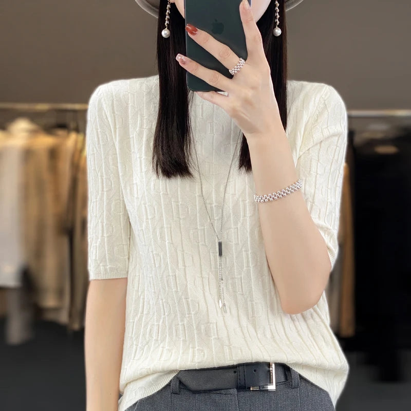 Spring New Semi-High Collar Three