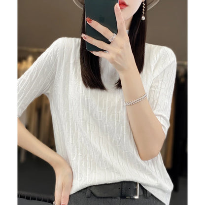 Spring New Semi-High Collar Three