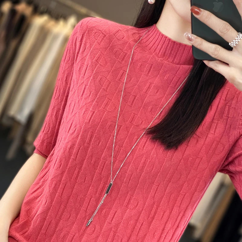 Spring New Semi-High Collar Three