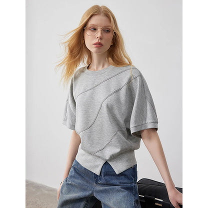 TOYOUTH Women Air Layer T-shir