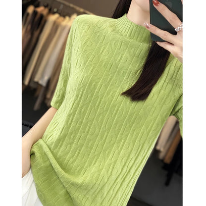 Spring New Semi-High Collar Three