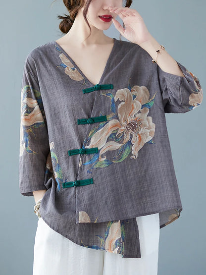 Asymmetric Cotton Linen irt T-irt Summer